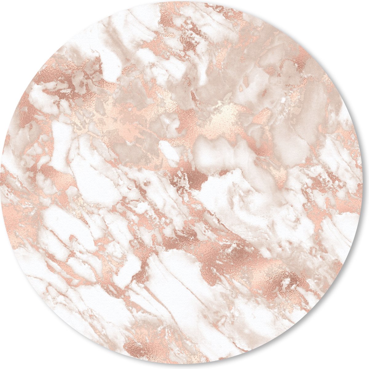 Muismat rond 30x30 cm - Mousepad Marmer - Luxe - Roze - Ronde muismatten
