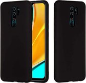 LuxeBass Hoesje geschikt voor Xiaomi Redmi 9 - Silicone case - Kunststof - Soft cover - Zwart