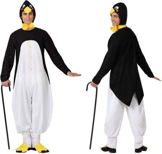 Atosa Dierenpak pinguin - verkleed kostuum - voor volwassenen - Carnaval dieren verkleedkleding M/L