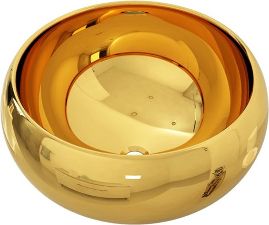 vidaXL-Wastafel-40x15-cm-keramiek-goudkleurig