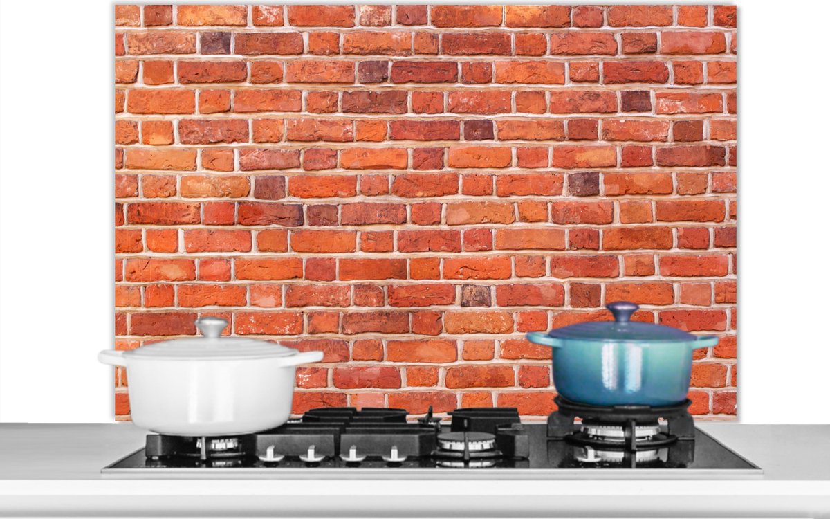 Spatscherm - Muren - Robuust - Baksteen - Spatwand - Keuken achterwand - 100x65 cm