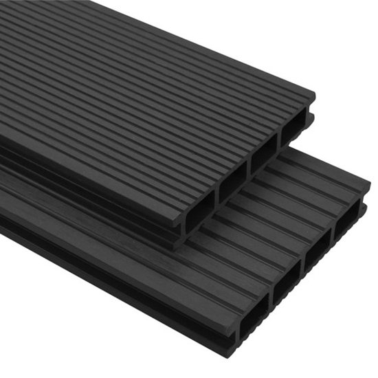 vidaXL Terrasplanken HKC met accessoires 10 m² 2.2 m antraciet