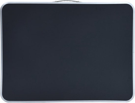 vidaXL - Campingtafel - inklapbaar - met - metalen - frame - 80x60 - cm - grijs van Merkloos — afbeelding 2