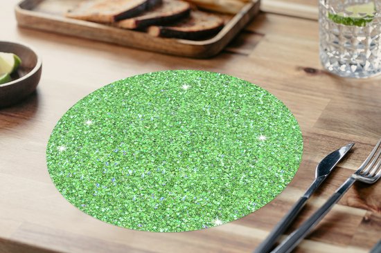 Sets de table ronds - Dessous de verre - Napperons ronds - Olivine - Pierres précieuses - Zodiac - Pierre de naissance - Motifs - 8 pièces