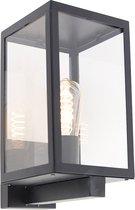 QAZQA rotterdam - Moderne Wandlamp voor buiten - 1 lichts - L 210 mm - Zwart - Buitenverlichting