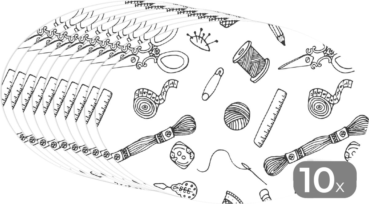 Placemats ovaal Onderleggers Ovale placemats Breien Naaien Patronen Wol