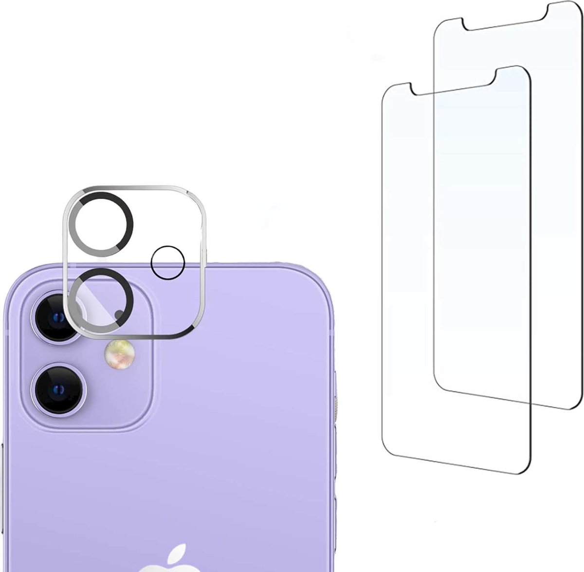 iPhone 12 Mini Camera lens protector + Screen Protector 2 stuks - iPhone 12 Mini Screenprotector - iPhone 12 Mini Screen Protector Camera - Ntech