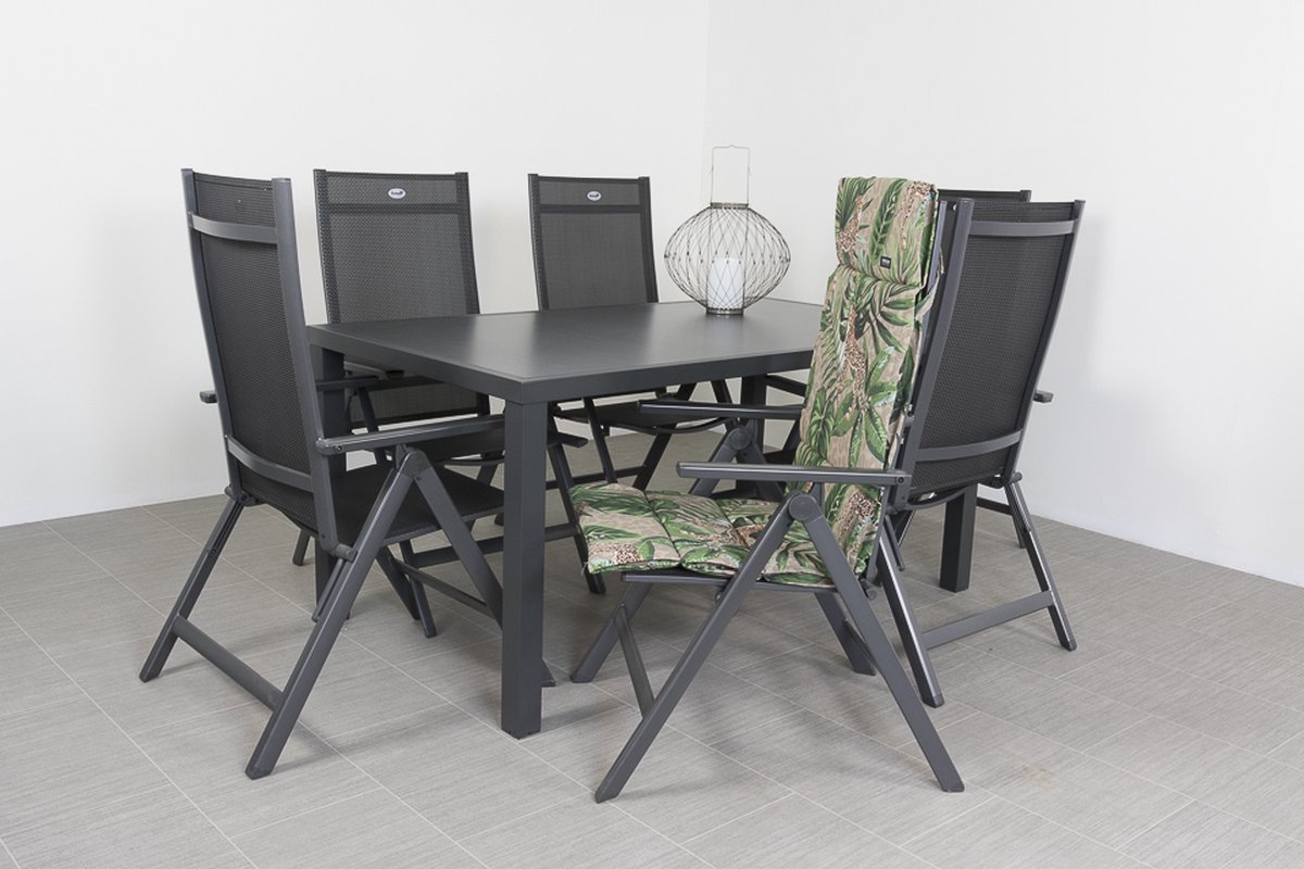 Hartman Napoli/Alma 160 cm 7-piece adjustable garden dining set