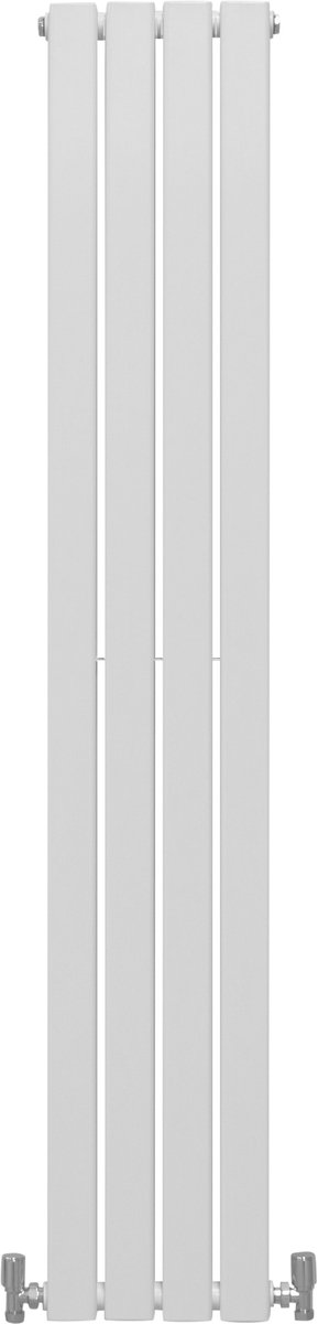 Design Radiator Sierradiator Verwarming - Wit - 1600 mm x 280 mm - Inclusief Schoonmaakborstel + Bevestigingsset - Plat Verticaal