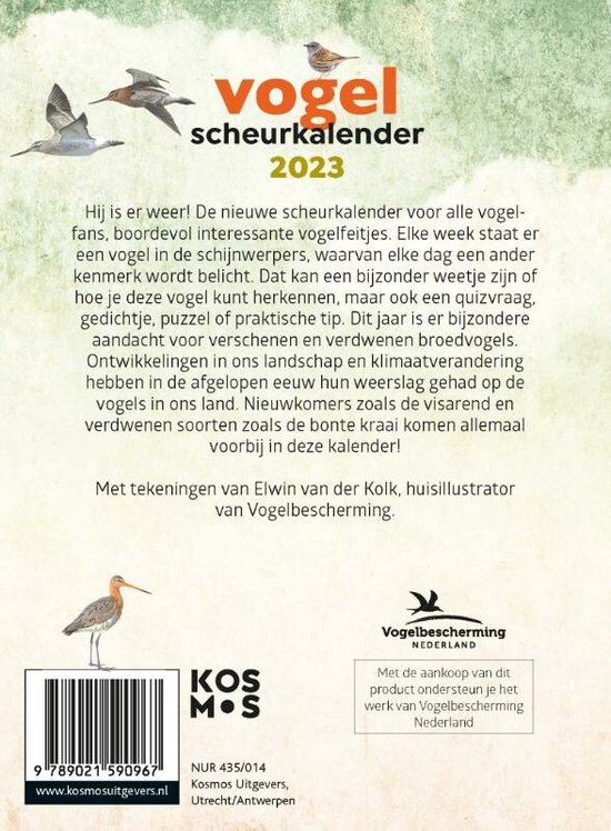 Scheurkalender - 2023 - Vogels - 13x18cm