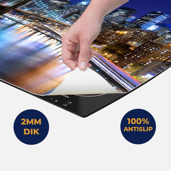 Chefcare Inductie Beschermer Skyline New York in het Centrum - 91,2x52 cm - Afdekplaat Inductie - Kookplaat Beschermer - Inductie Mat