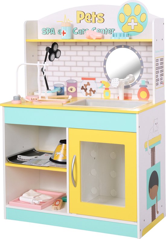 Teamson Kids Dier Poetsen Speelset - Kinderspeelgoed - Rollenspel Speelgoed - Groen/Geel van Teamson Kids — afbeelding 2