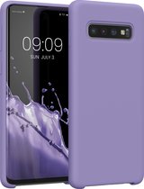 kwmobile telefoonhoesje geschikt voor Samsung Galaxy S10 - Hoesje met siliconen coating - Smartphone case in violet lila