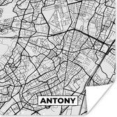 Poster Antony - Plattegrond - Frankrijk - Kaart - Stadskaart - 50x50 cm