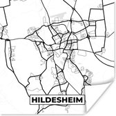 Poster Hildesheim - Stadskaart - Plattegrond - Kaart - 50x50 cm