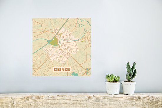 Affiche Plan de la ville - Deinze - Carte - België - Carte - 30x30 cm