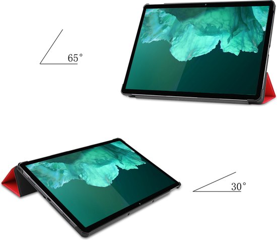 Etui Lenovo Tab P11 Plus Etui Rigide Etui Livre - Rouge