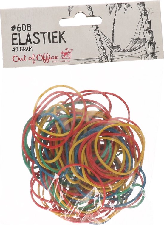 Foto: Gekleurde elastiekjes 40 gram