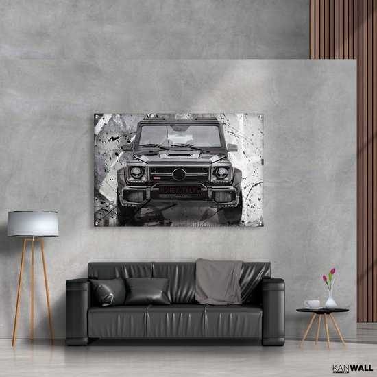 Luxe Canvas Schilderij Jeep | 60x90 | Woonkamer | Slaapkamer | Kantoor | Muziek | Design | Art | Modern | ** 4CM DIK! 3D EFFECT**