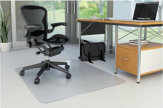 Rillstab vloerbeschermer harde vloeren - 120x 180 cm - bureaustoelmat - polyarbonaat – transparant - bureau accessoires