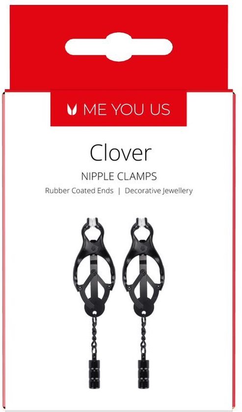 Me You Us Clover Pinces à mamelon à Tétons - Zwart
