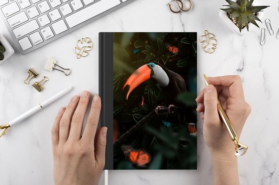 Carnet - Carnet d'écriture - Toucan - Vogel - Jungle - Carnet - Format A5 - Bloc-notes