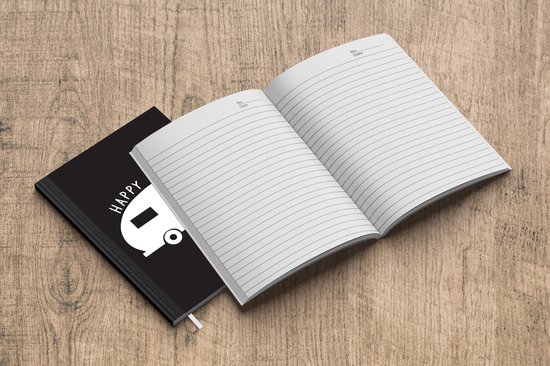 Carnet - Cahier d'écriture - Citations - Happy camper - Proverbes - Carnet - Format A5 - Bloc-notes