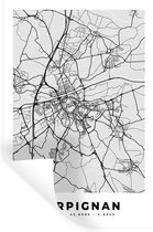 Stickers Stickers muraux - Carte - Perpignan - Plan de ville - Carte - France - 80x120 cm - Film adhésif