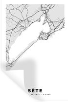 Stickers muraux - France - Sète - Plan de ville - Plan - Carte - 40x60 cm - Film adhésif