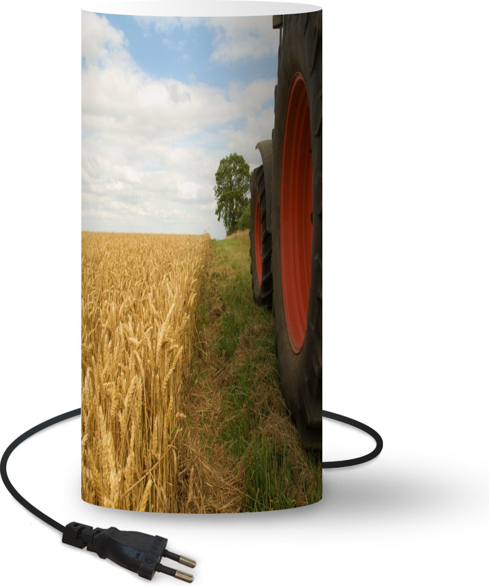 Lamp - Nachtlampje - Tafellamp slaapkamer - Trekker - Wielen - Tarwe - 54 cm hoog - Ø24.8 cm - Inclusief LED lamp