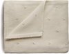 Mushie Deken Knitted Pointelle Baby Blanket - Ivory