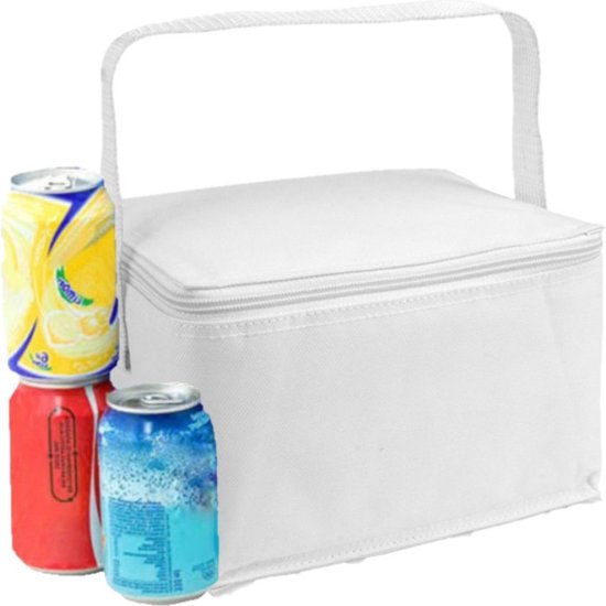 Kleine koeltas voor lunch wit met 2 stuks flexibele koelelementen 3.5 liter van Klein — afbeelding 2