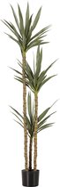WOOOD Yucca Kunstplant - Plastic - Groen - 155x70x70