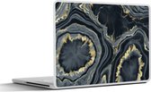 Laptop sticker - 17.3 inch - Geode - Goud - Marmer - Stenen - 40x30cm - Laptopstickers - Laptop skin - Cover