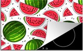 KitchenYeah® Inductie beschermer 81.2x52 cm - Patroon - Watermeloen - Pit - Fruit - Kookplaataccessoires - Afdekplaat voor kookplaat - Inductiebeschermer - Inductiemat - Inductieplaat mat