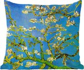 Sierkussens - Kussentjes Woonkamer - 50x50 cm - Amandelbloessem - Schilderij van Vincent van Gogh