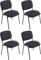 CLP XL Ken Set van 4 stoelen - Stof zwart