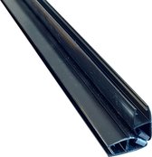 WOON-DISCOUNTER.NL - Magneetstrip zwart hoek 200 cm - Zwart - 991036BLK-Hoek
