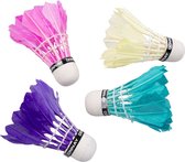 15x Veren badminton shuttles gekleurd - Badminton accessoires