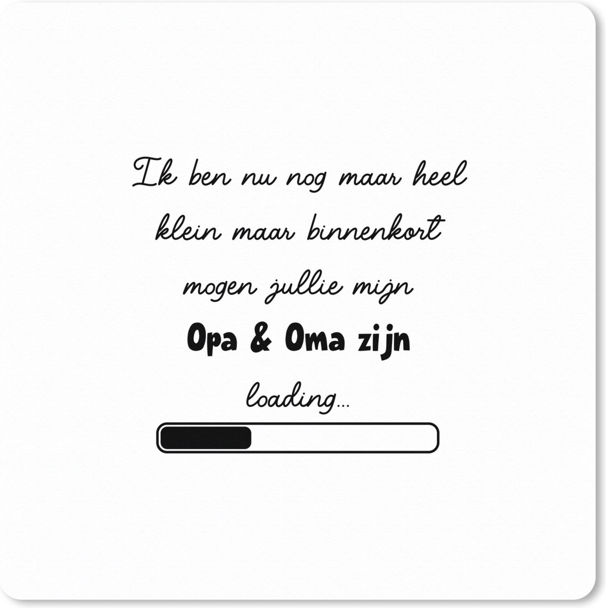 Muismat XXL 80x80 cm - Bureau onderlegger - Bureau mat 'Opa en oma zijn' - Quotes - Spreuken - Bureaumat - Gaming mousepad xl - Bureaulegger groot - Computer deskmat