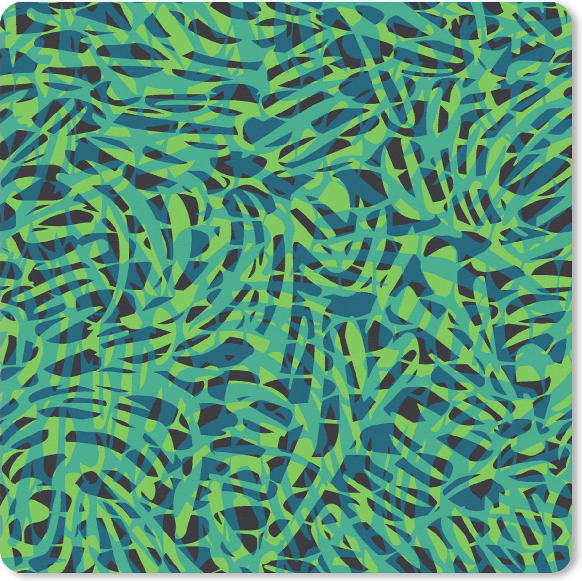 Muismat XXL 80x80 cm - Bureau onderlegger - Bureau mat Jungle - Dieren - Patroon - Bureaumat - Gaming mousepad xl - Bureaulegger groot - Computer deskmat
