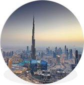 WallCircle - Wandcirkel ⌀ 30 - Burj Khalifa - Skyline - Dubai - Ronde schilderijen woonkamer - Wandbord rond - Muurdecoratie cirkel - Kamer decoratie binnen - Wanddecoratie muurcirkel - Woonaccessoires