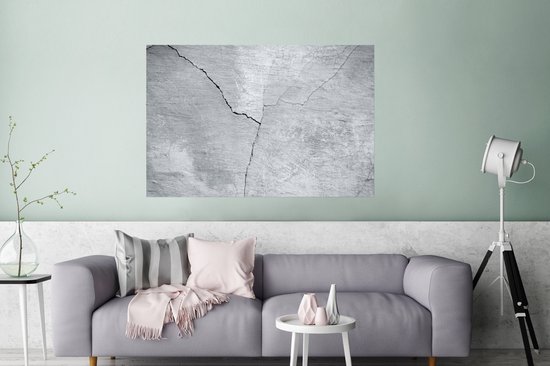 Affiche Béton - Fissure - Grijs - 120x80 cm