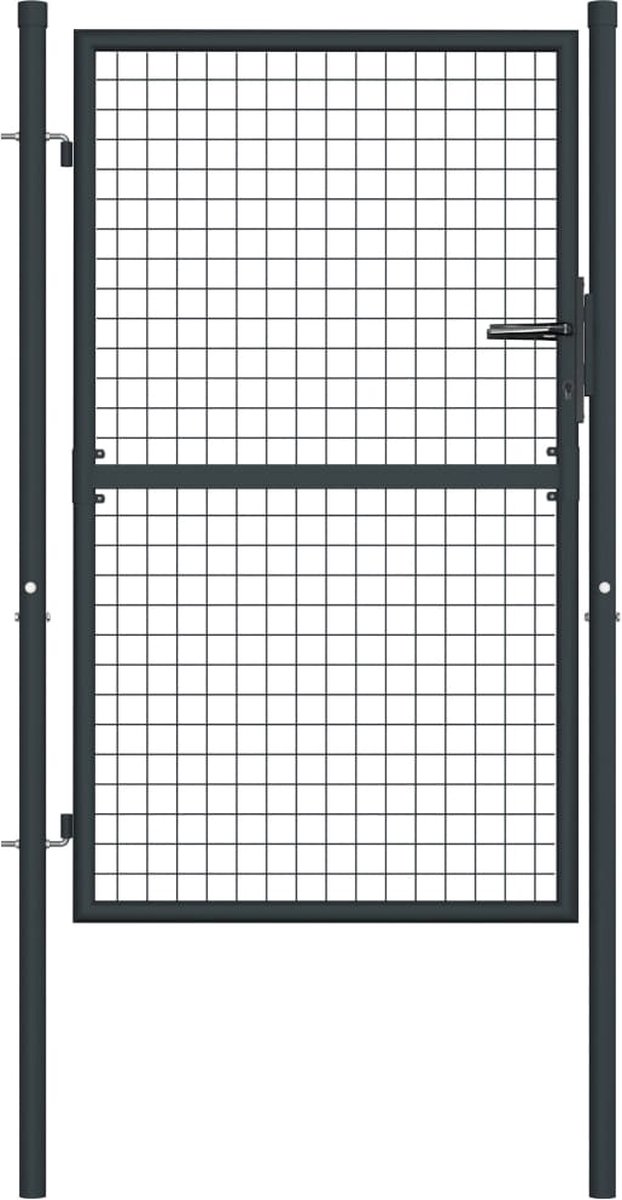 VidaLife Gaaspoort 100x175 cm gegalvaniseerd staal grijs
