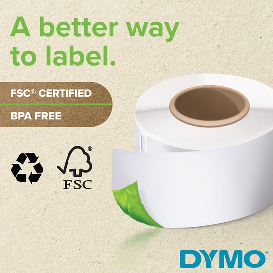 DYMO originele Duurzame LabelWriter labels | 104 mm x 159 mm | Witte Poly | 200 grote zelfklevende etiketten | Stevige labels voor de LabelWriter labelprinters - DYMO