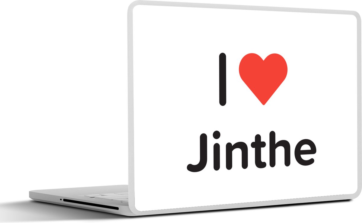 Laptop sticker - 14 inch - I love - Jinthe - Meisje - 32x5x23x5cm - Laptopstickers - Laptop skin - Cover