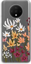 Case Company® - Hoesje geschikt voor OnePlus 7T hoesje - Painted wildflowers - Soft Cover Telefoonhoesje - Bescherming aan alle Kanten en Schermrand