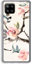 Case Company® - Hoesje geschikt voor Samsung Galaxy A42 5G hoesje - Japanse bloemen - Soft Cover Telefoonhoesje - Bescherming aan alle Kanten en Schermrand