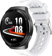 Siliconen Smartwatch bandje - Geschikt voor Huawei Watch GT 2e silicone air band - wit - Strap-it Horlogeband / Polsband / Armband - GT2E