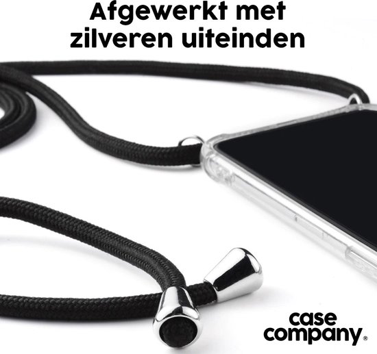 Case Company® - Coque iPhone 13 Pro Max avec cordon - Léopard - Coque pour téléphone avec cordon Zwart - Protection Extra sur tous les côtés et sur le bord de l'écran
